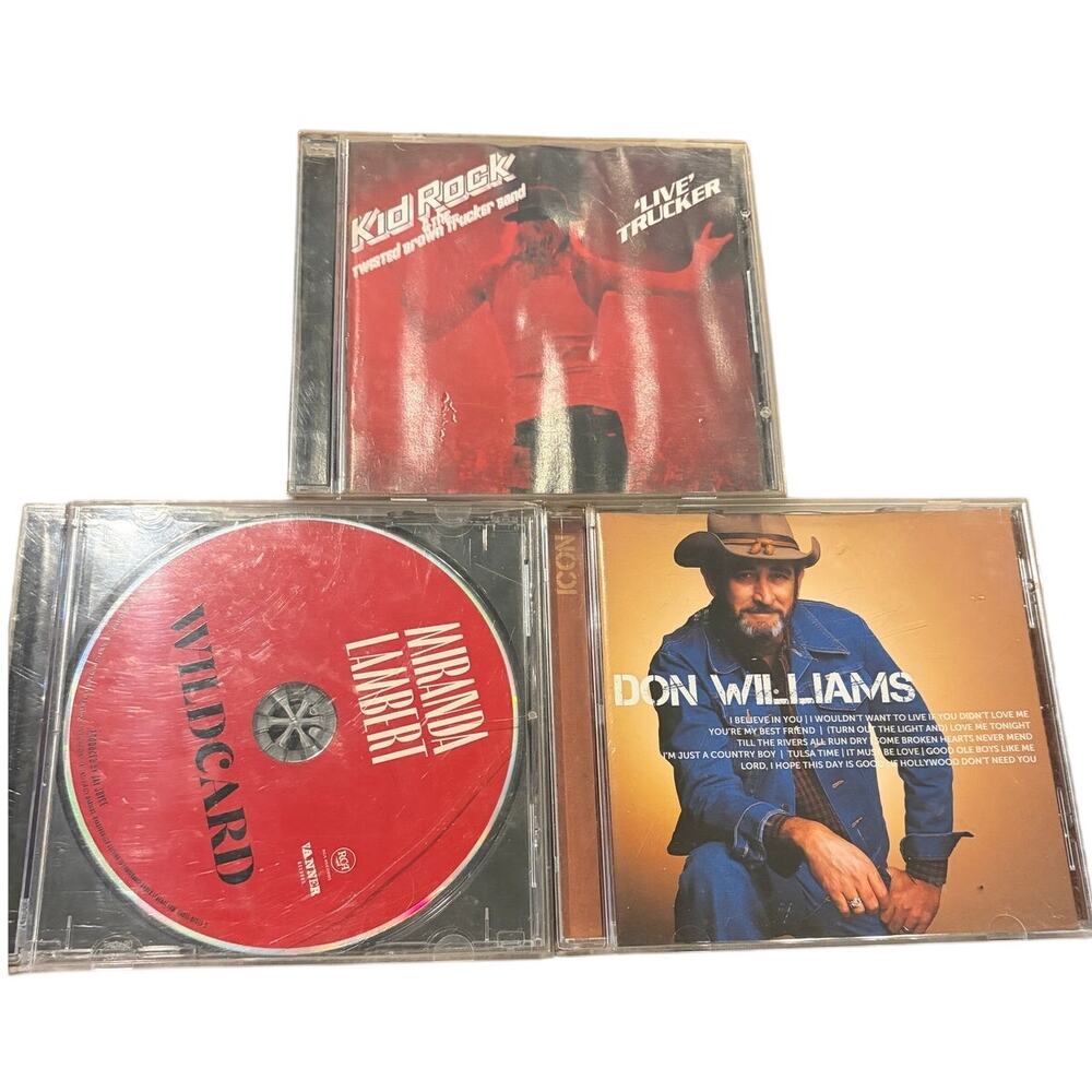 Country Kid Rock Live Trucker/Miranda Lambert WildCard /Don Williams ICON CD Lot
